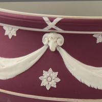 A Wedgwood Crimson Dip Jasperware Salad Bowl UK, circa 1910