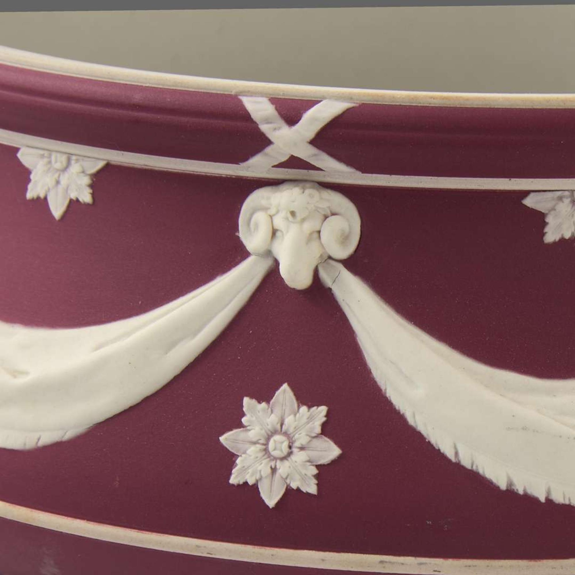 A Wedgwood Crimson Dip Jasperware Salad Bowl UK, circa 1910
