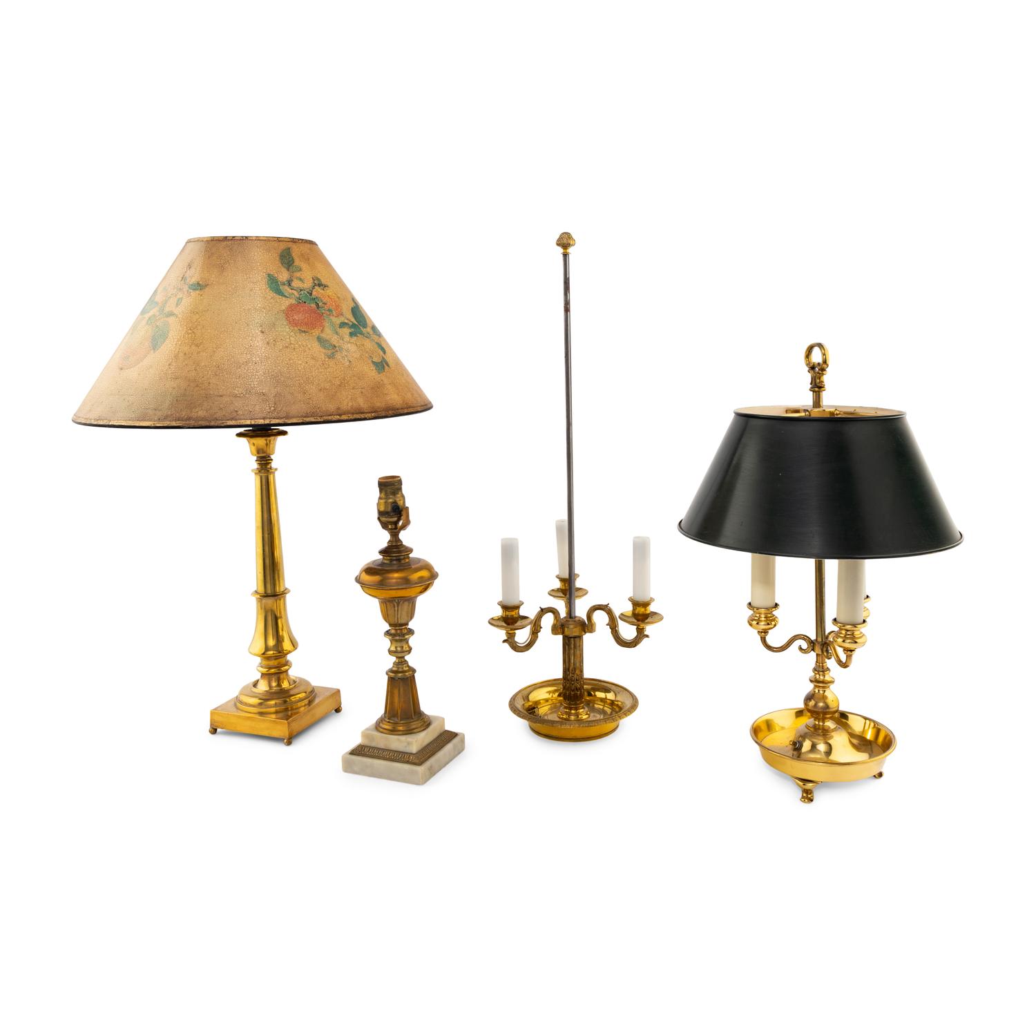 Four Brass Lamps