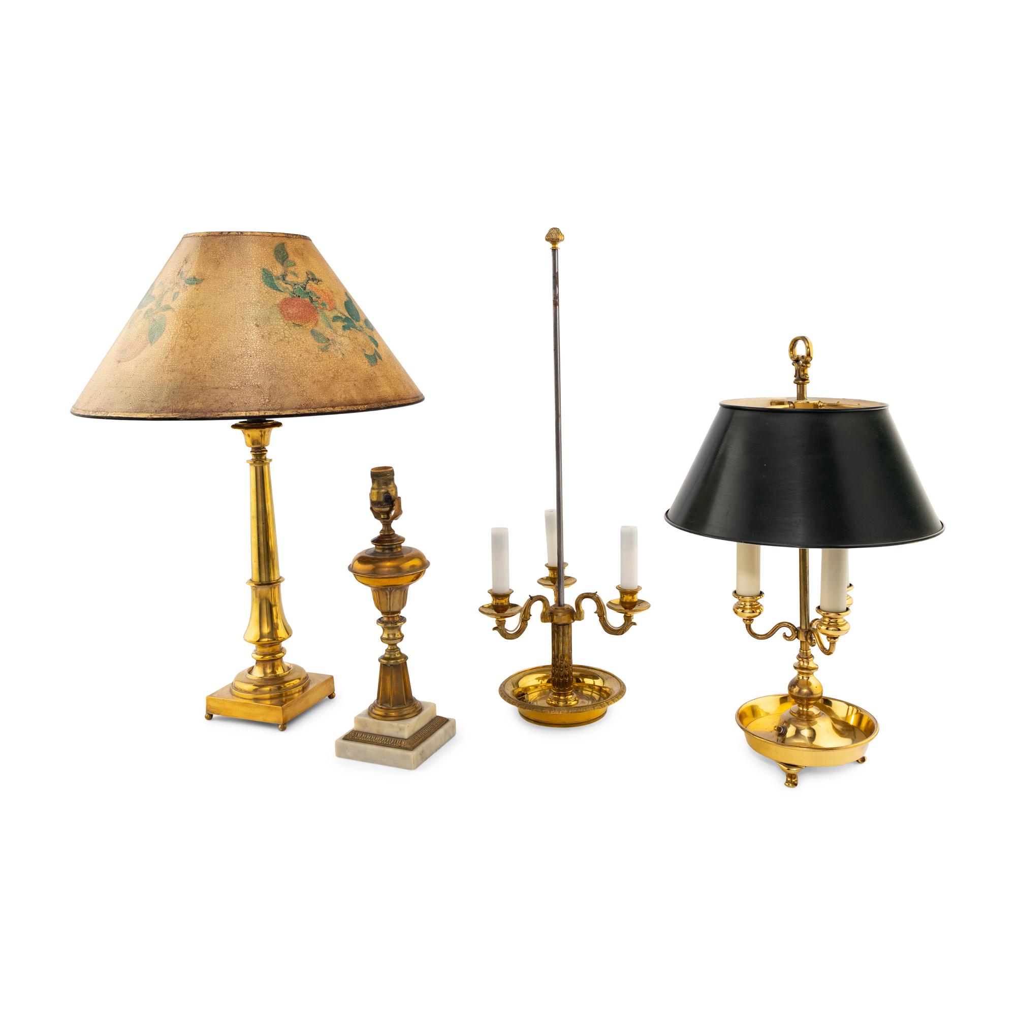 Four Brass Lamps