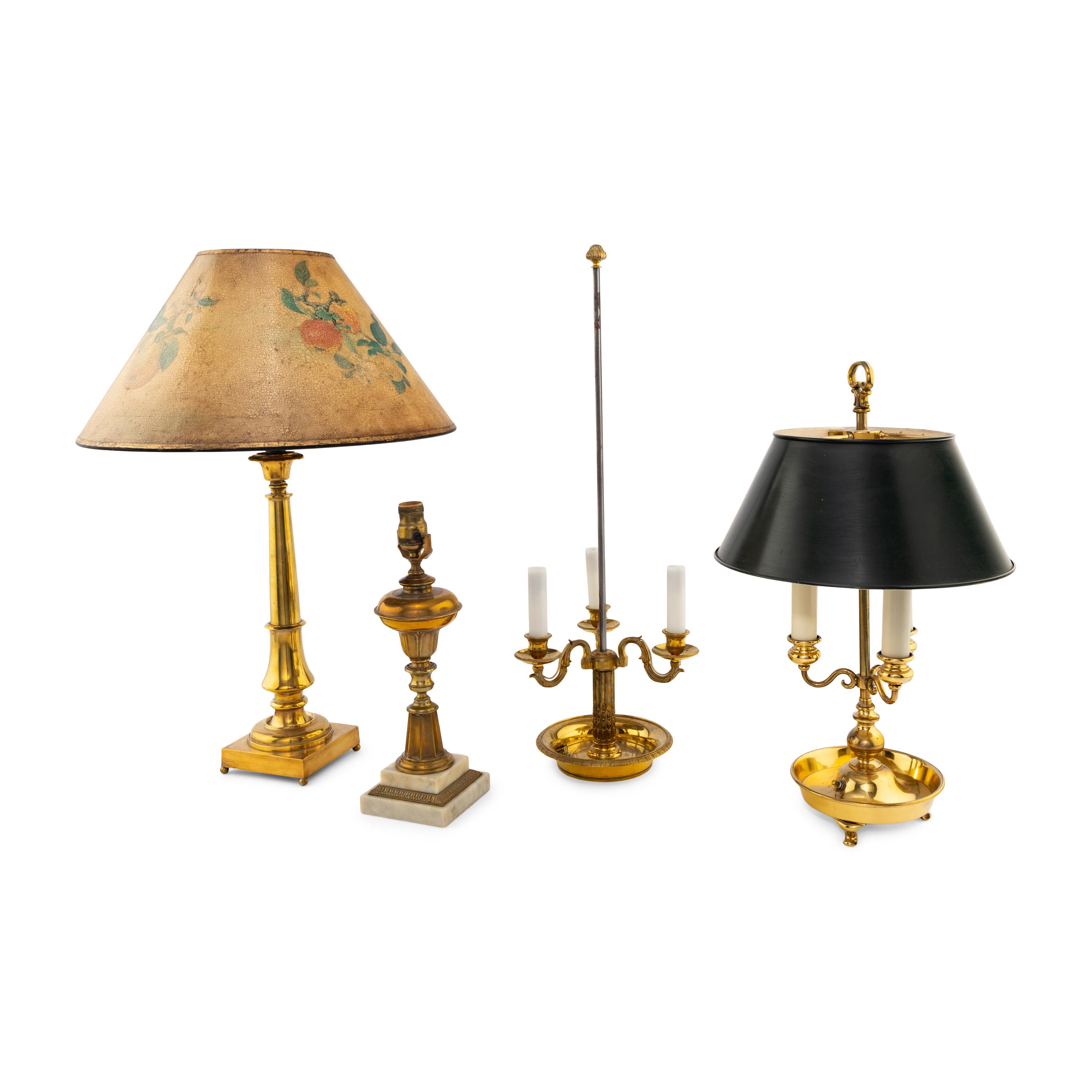 Four Brass Lamps