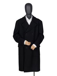 HERMÈS BLACK WOOL & CASHMERE COAT