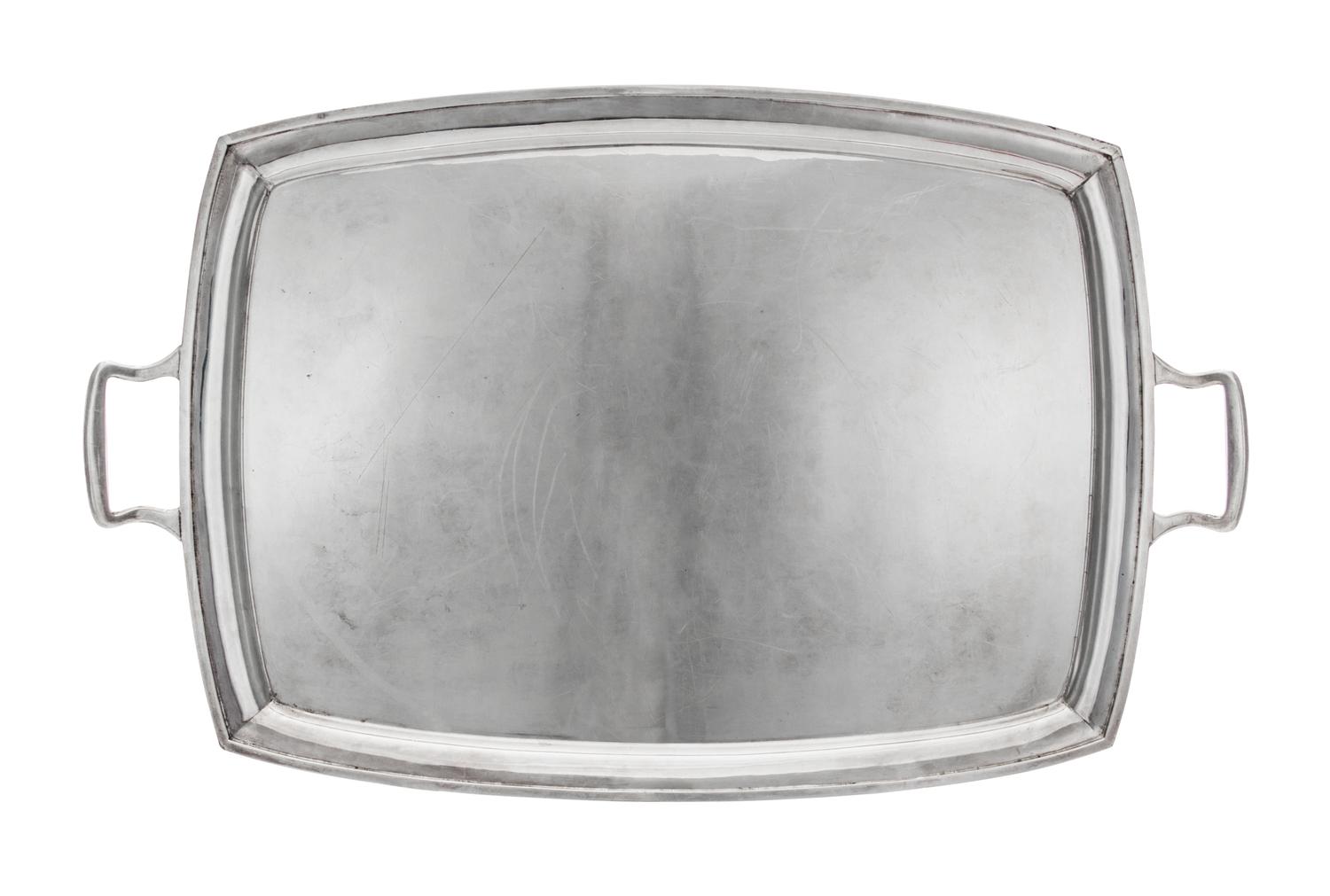 A George VI Silver Serving Tray, Stower & Wragg LTD, Sheffield, 1944, of rectangular handled form.