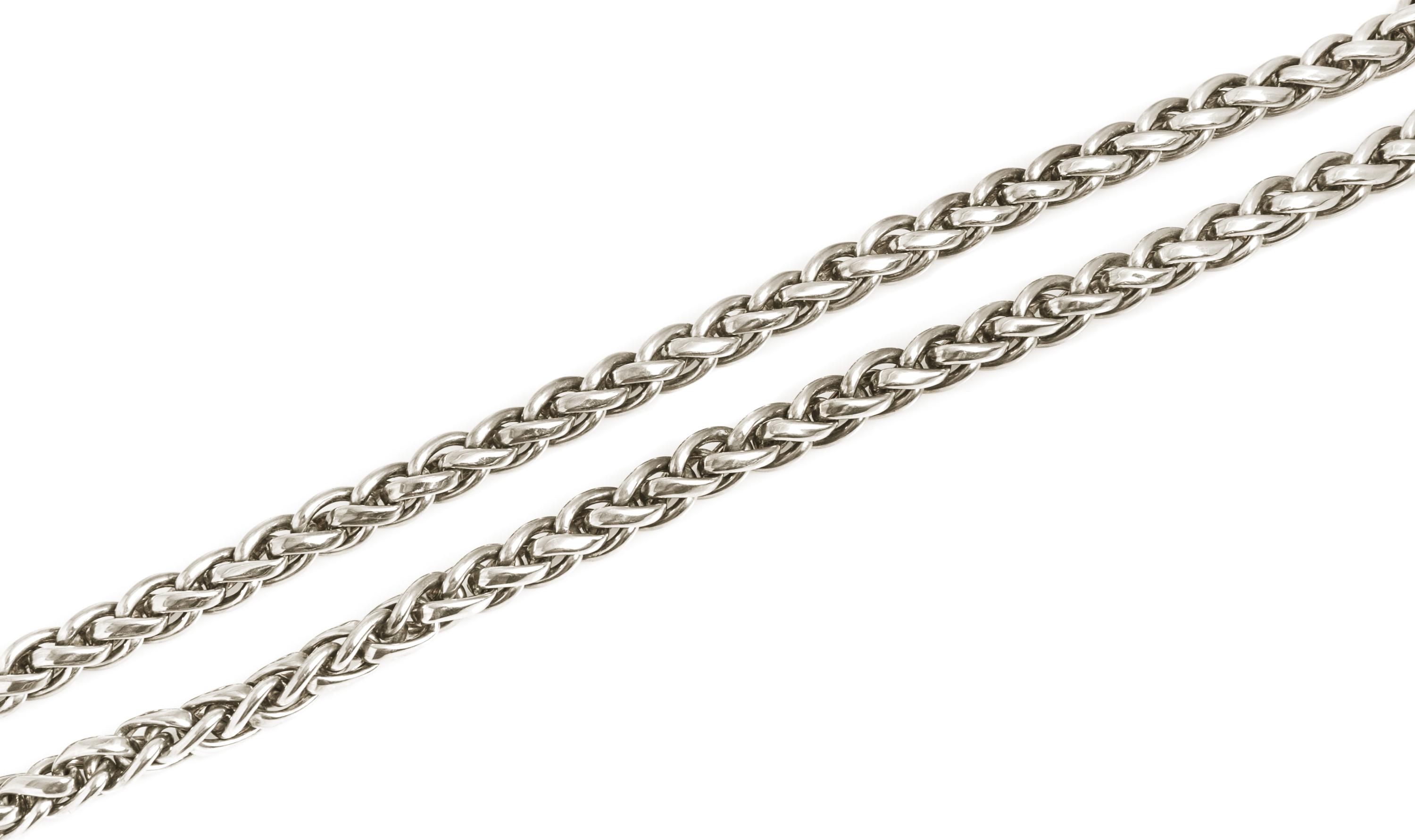 A Sterling Silver Wheat Chain Necklace, Paloma Picasso for Tiffany & Co., 121.60 dwts.