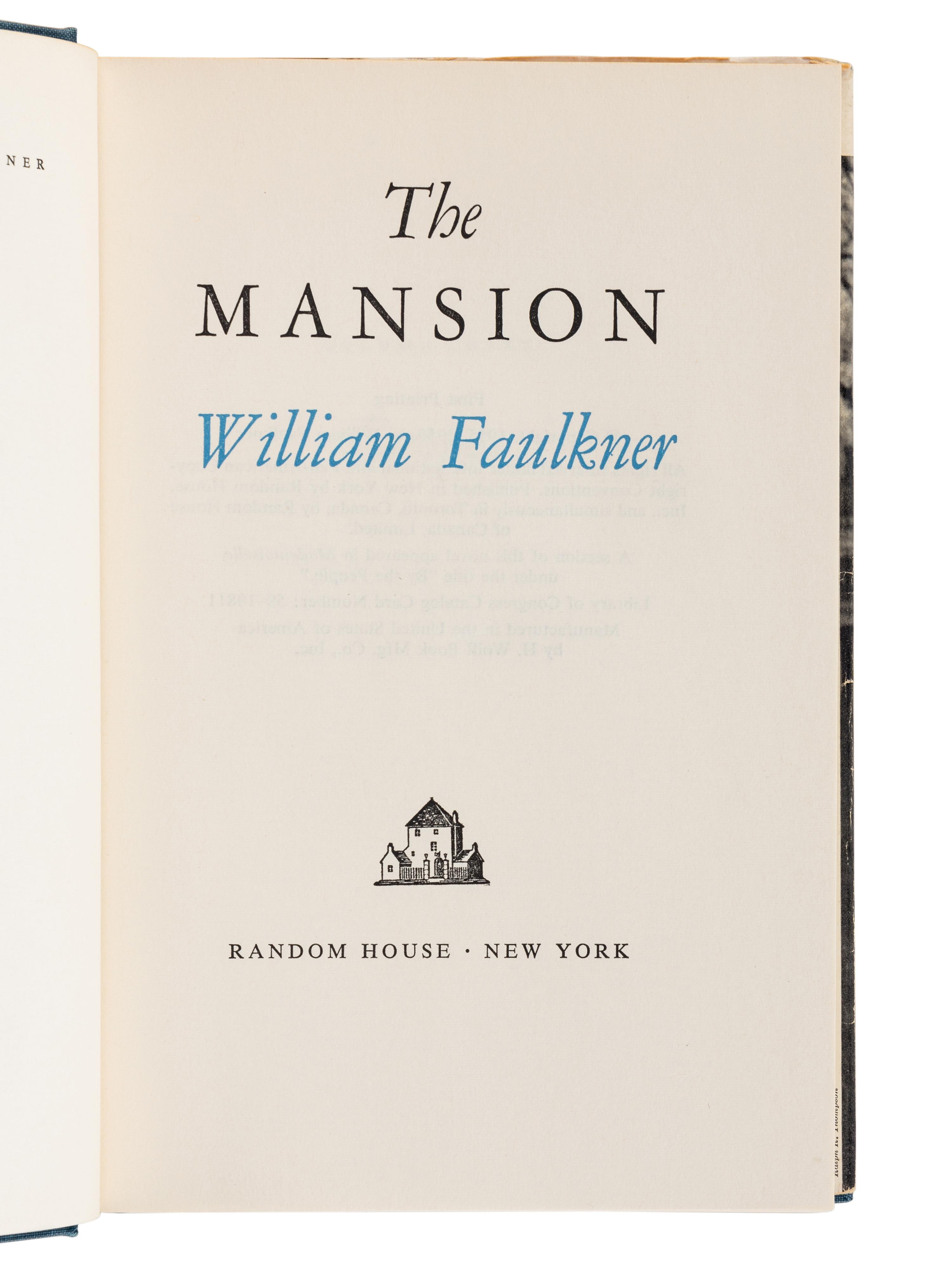 FAULKNER, William (1897-1962). A group of 6 FIRST EDITIONS, comprising: