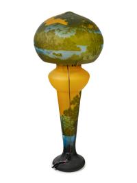A Frosted Cameo Glass Lamp