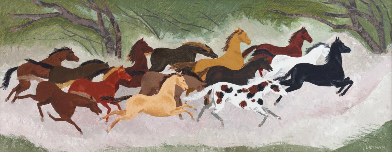 Horses in a Dust Storm