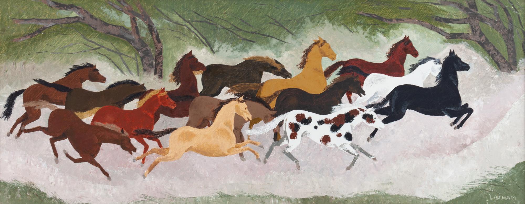 Horses in a Dust Storm