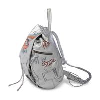 CHROME HEARTS, SILVER LEATHER GRAFFITI BACKPACK, 1995