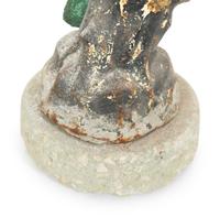 A Pair of Polychrome Painted Iron Parrots