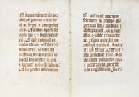 (ILLUMINATED MANUSCRIPT) A double illuminated manuscript leaf. 16th century.