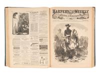 [CIVIL WAR]. Harper's Weekly . A group of 3 bound volumes for 1862 (partial), 1863, and 1864. New York: Harper & Brothers.