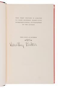 Parker, Dorothy (1893-1967). Not So Deep as a Well . New York: The Viking Press, 1936.