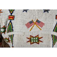 Sioux Beaded Hide Dress, with American Flags