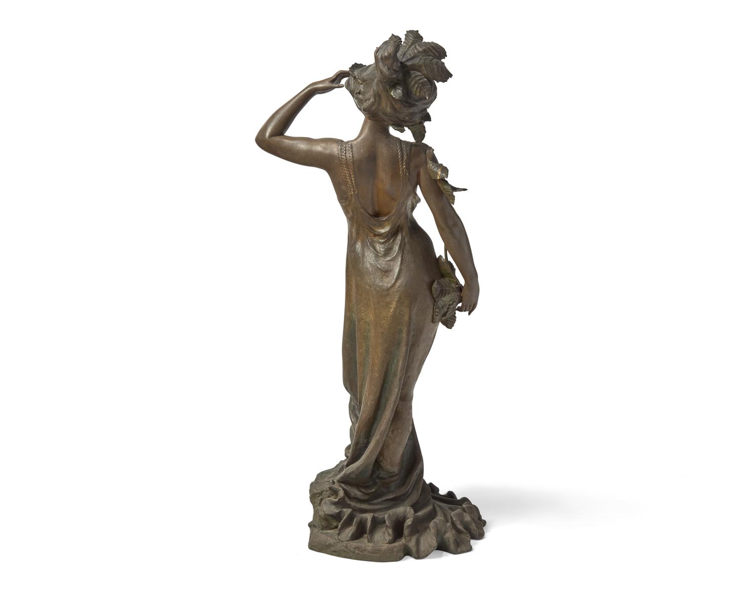 Lucien Charles Edouard Alliot (French, 1877-1967), An Art Nouveau Bronze Figure of a Lady, circa 1900