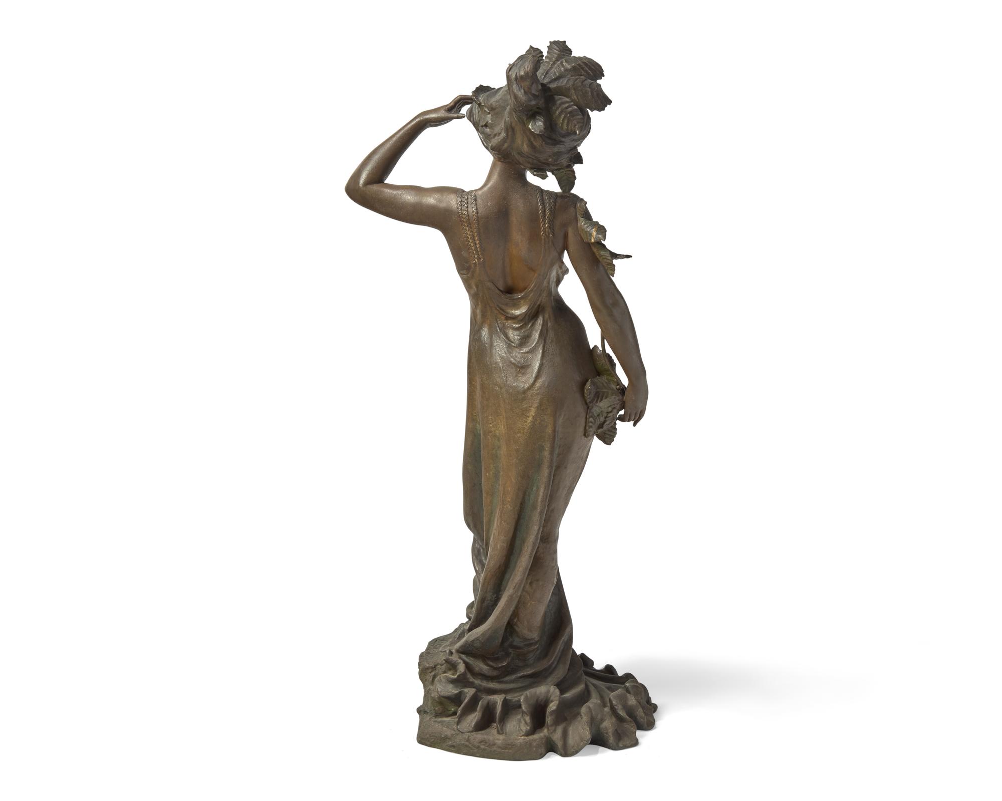 Lucien Charles Edouard Alliot (French, 1877-1967), An Art Nouveau Bronze Figure of a Lady, circa 1900