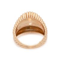 YELLOW GOLD, JADE AND DIAMOND RING