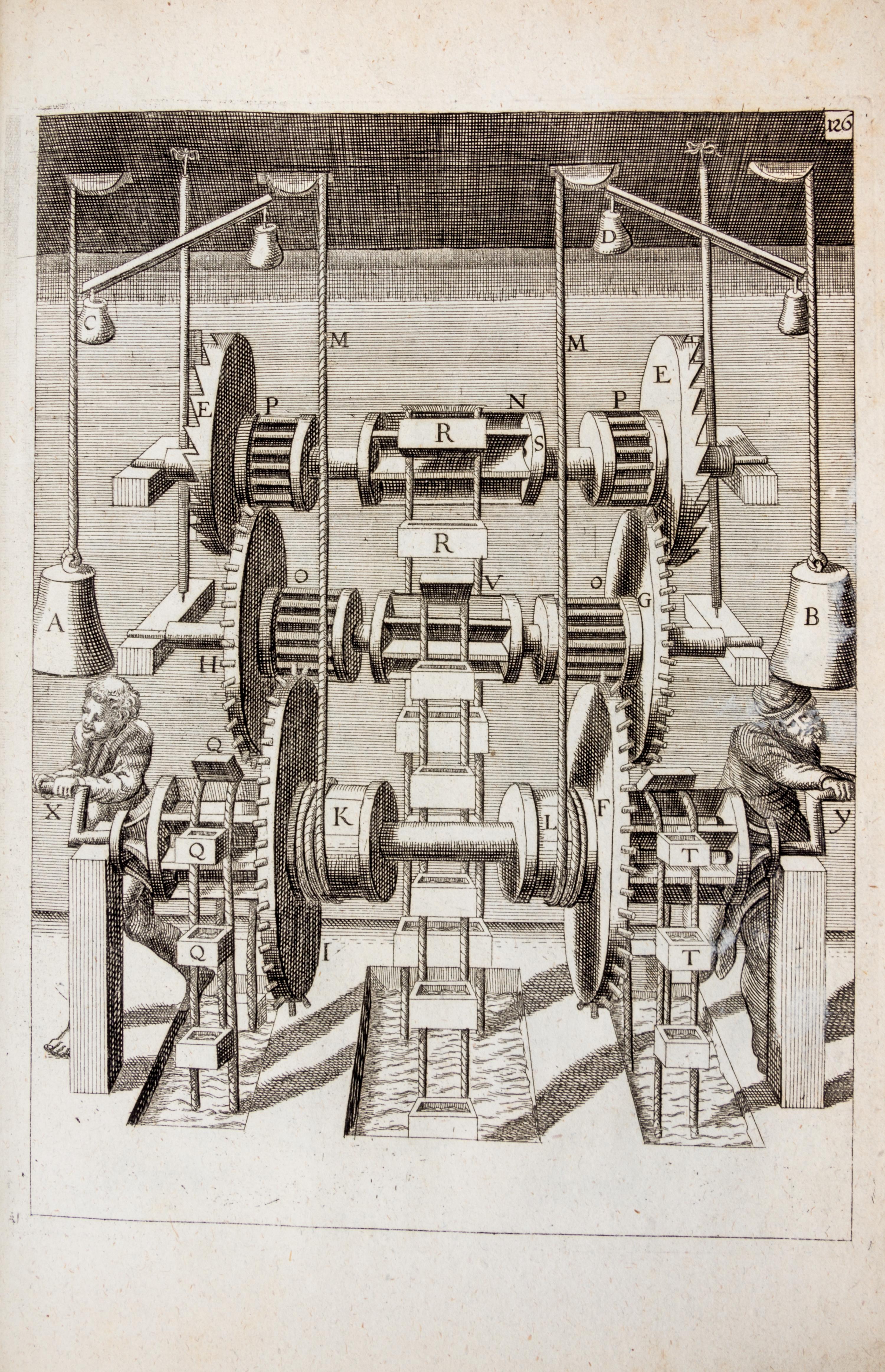 (ENGINEERING) BOCKLER, GEORGES ANDREAS. Theatrum machinarum novum. Nuremberg, 1673. Second edition.