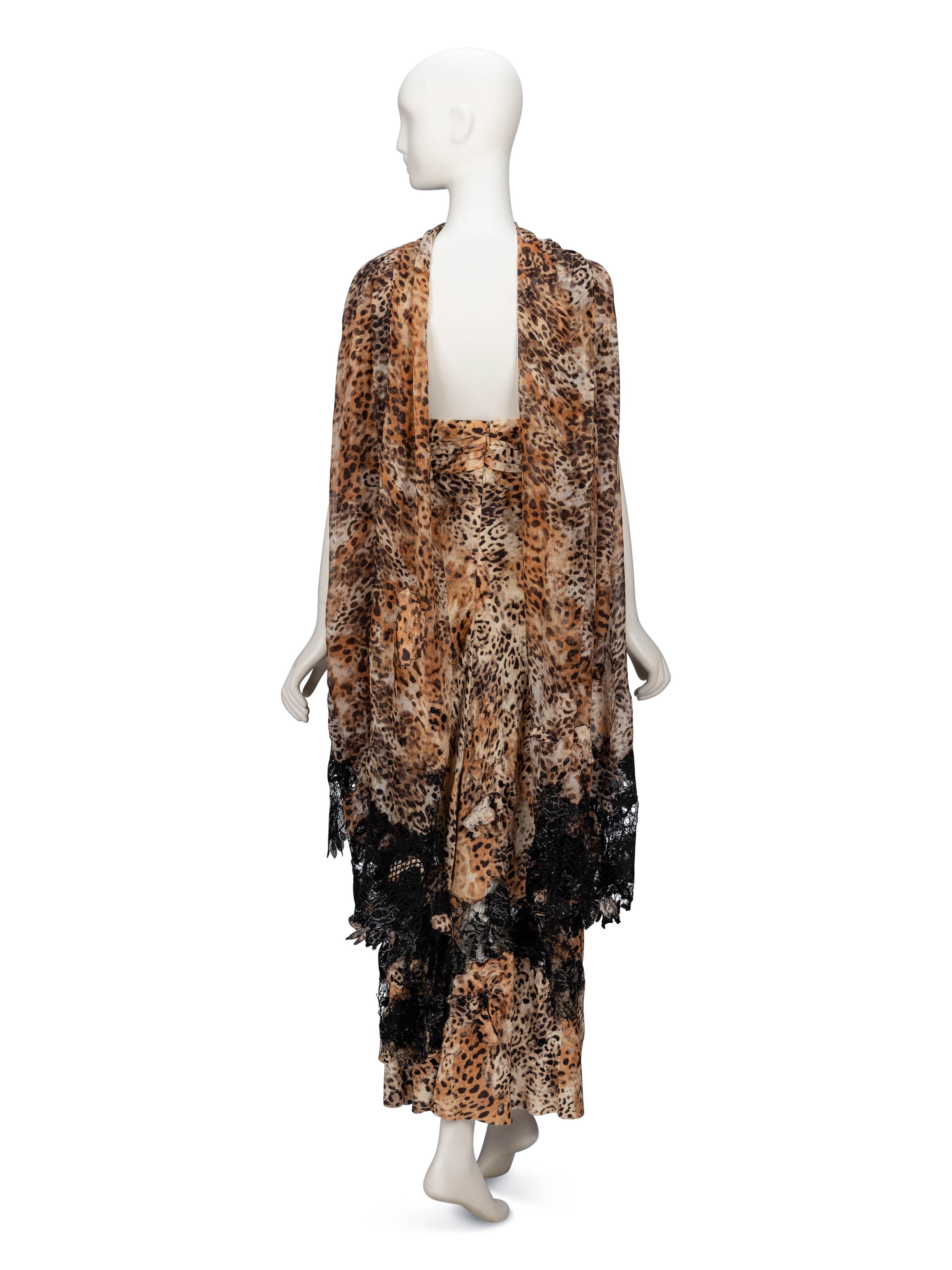 Carven Haute Couture, Cheetah Print Evening Gown & Wrap