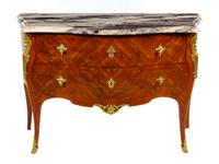 A Louis XV Gilt Bronze Mounted Marquetry Commode Height 33 1/2 x width 48 1/2 x depth 19 3/4 inches. — EARLY 19TH CENTURY