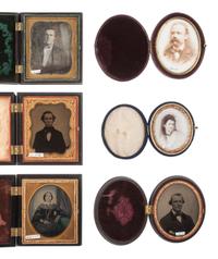[EARLY PHOTOGRAPHY]. 26 assorted cases including Union, velvet, mother-of-pearl, etc.