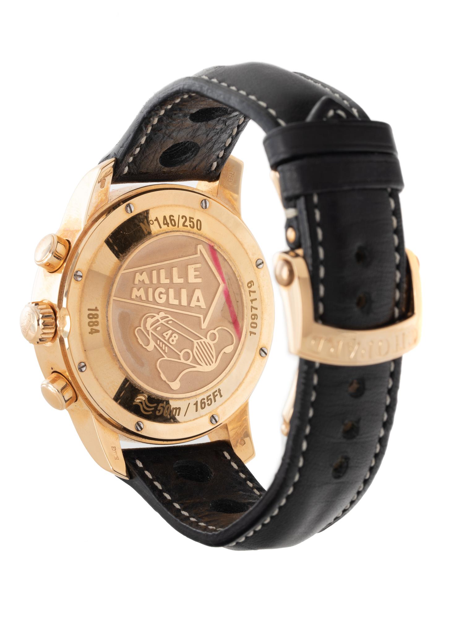 CHOPARD, REF. 1884 18K PINK GOLD LIMITED EDITION 'MILLE MIGLIA' GMT CHRONOGRAPH WRISTWATCH
