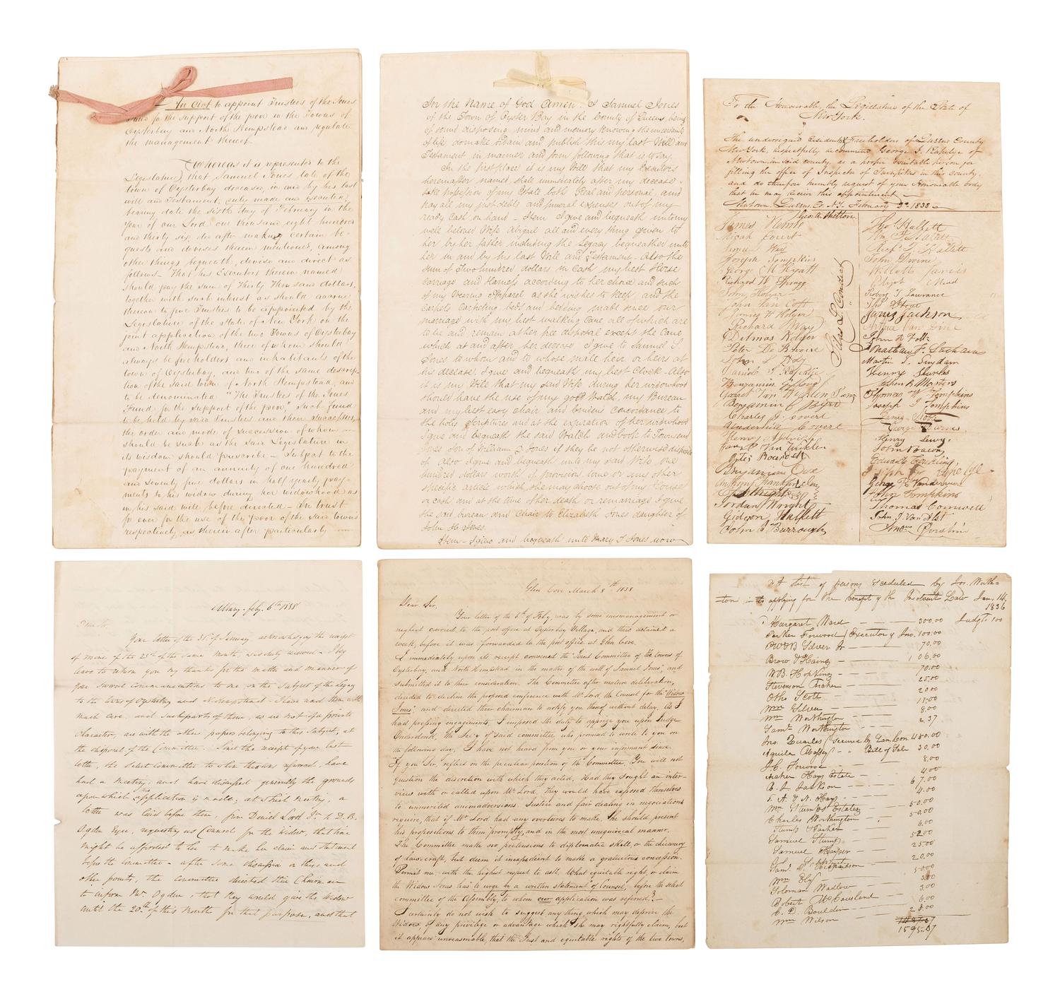[CIVIL WAR] -- [ARIZONA TERRITORY]. KING, Governor John A. (1788-1867). Papers of New York Governor John A. King, including correspondence related to New York politics, Kansas, the Civil War, and the newly established Arizona Territory.