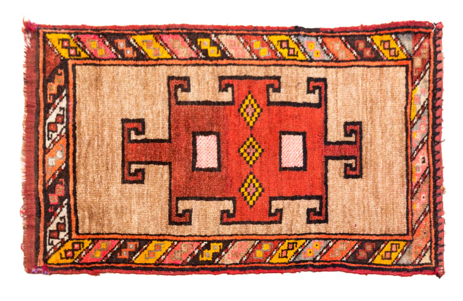 A Turkish Yastik 2 feet 11 inches x 1 foot 10 inches.