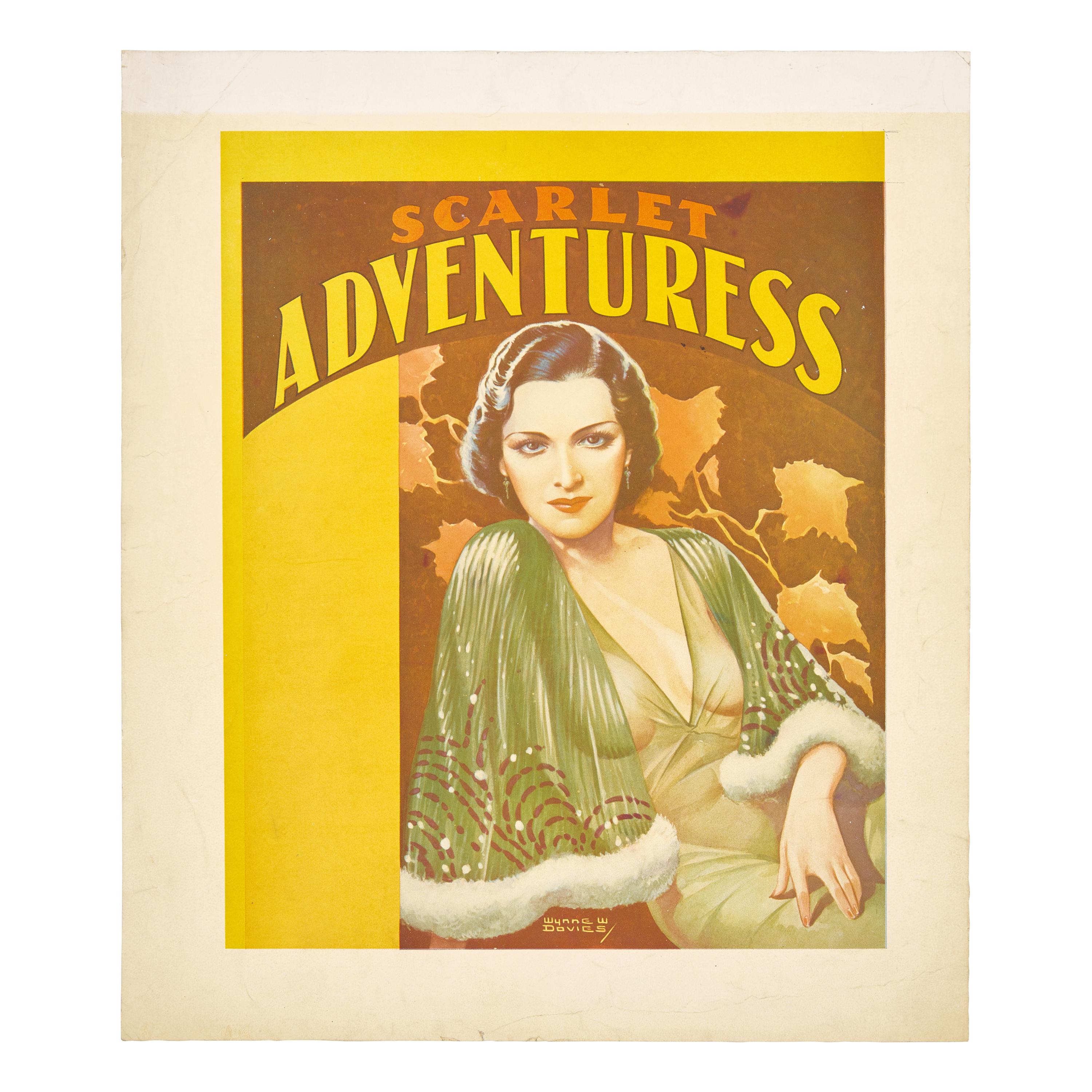 [Illustration Art] Davies, Wynne W . Color Separation Proof for Cover of "Scarlet Adventuress"