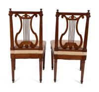 A Set of Six Louis XVI Mahogany Lyre Back Side Chairs — CIRCA 1790