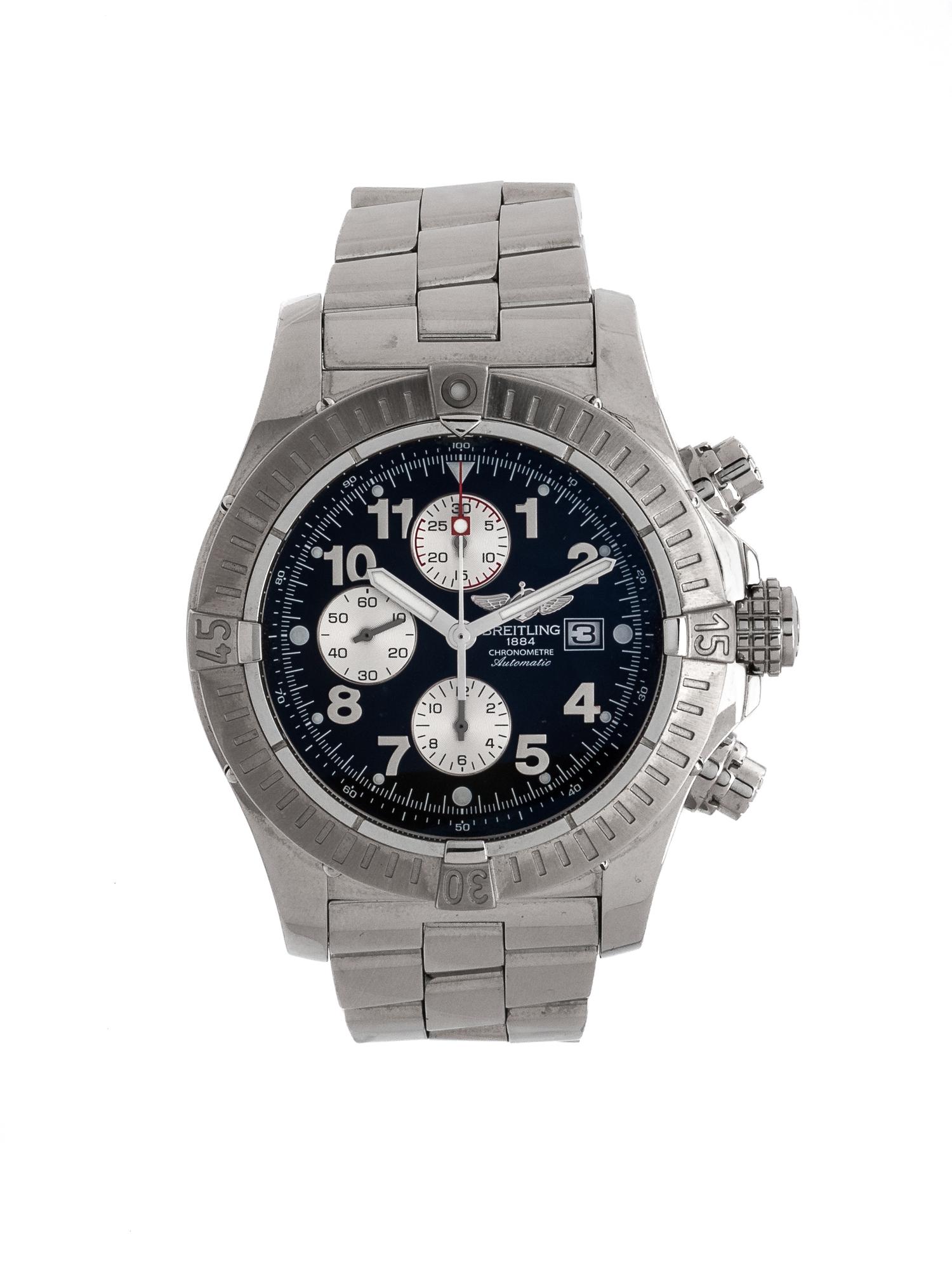 Breitling, Stainless Steel Ref. A13370 'Super Avenger' Chronograph Wristwatch