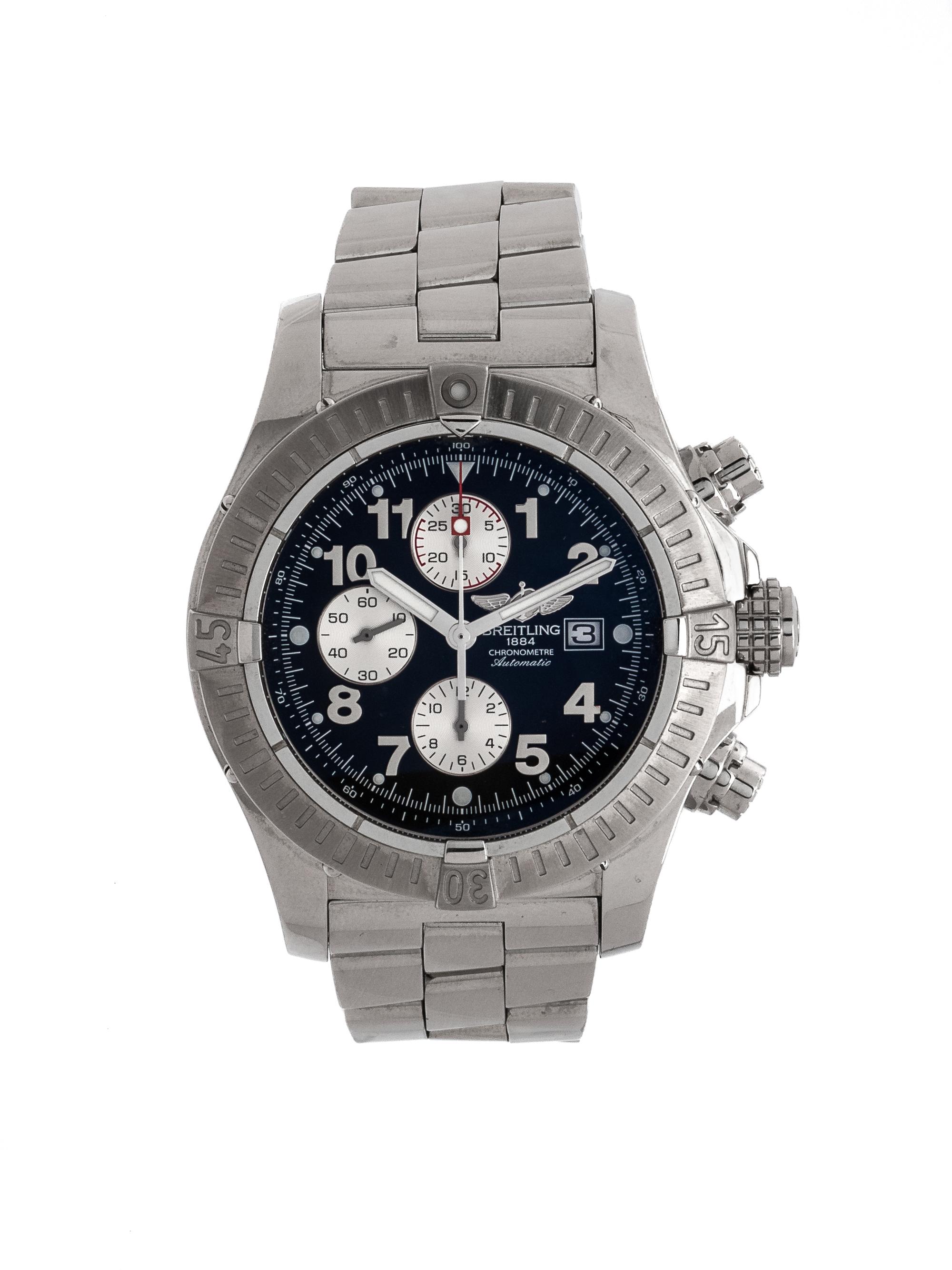 Breitling, Stainless Steel Ref. A13370 'Super Avenger' Chronograph Wristwatch