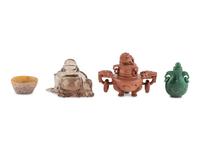 Four Chinese Hardstone Articles
