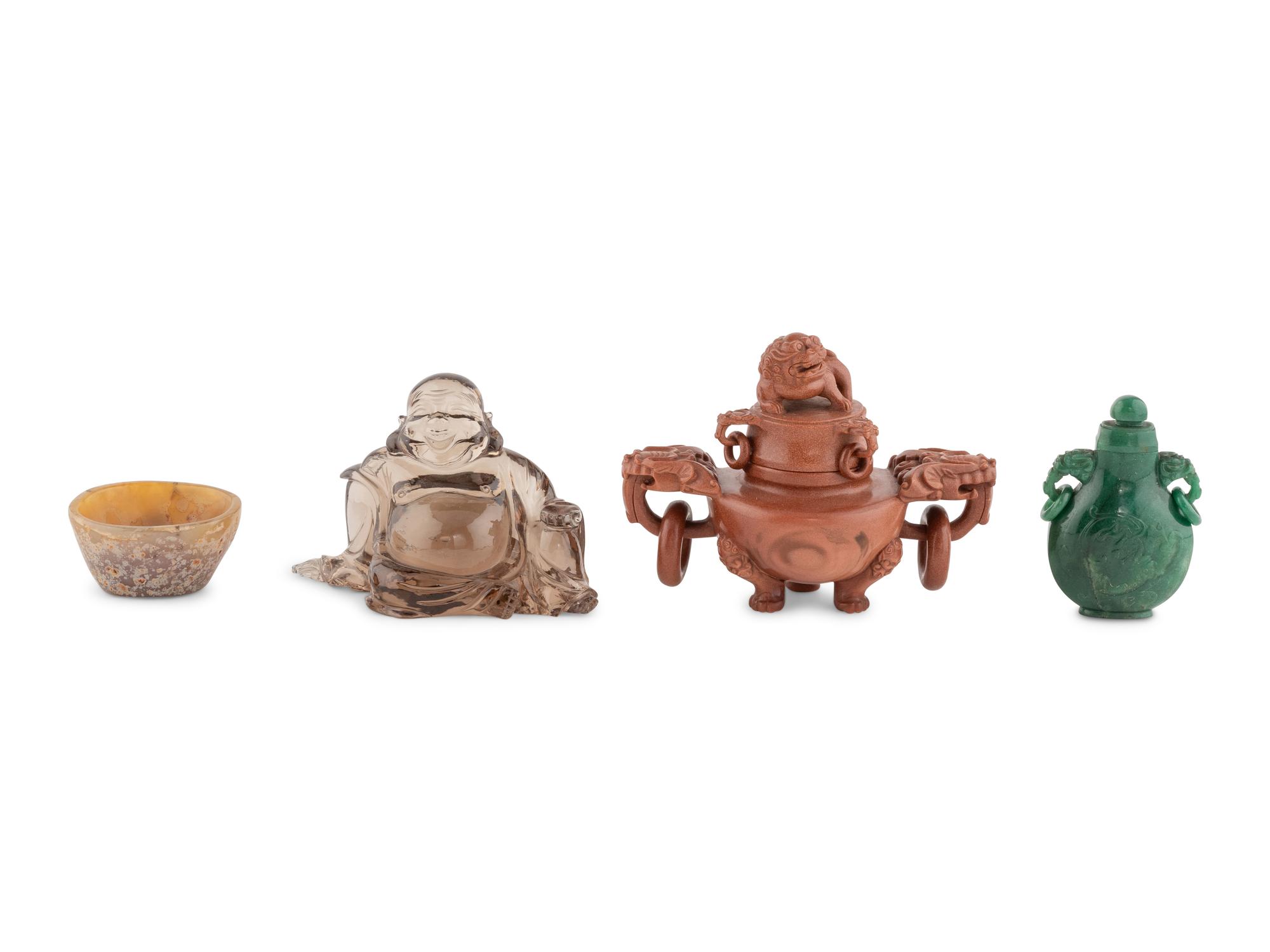 Four Chinese Hardstone Articles