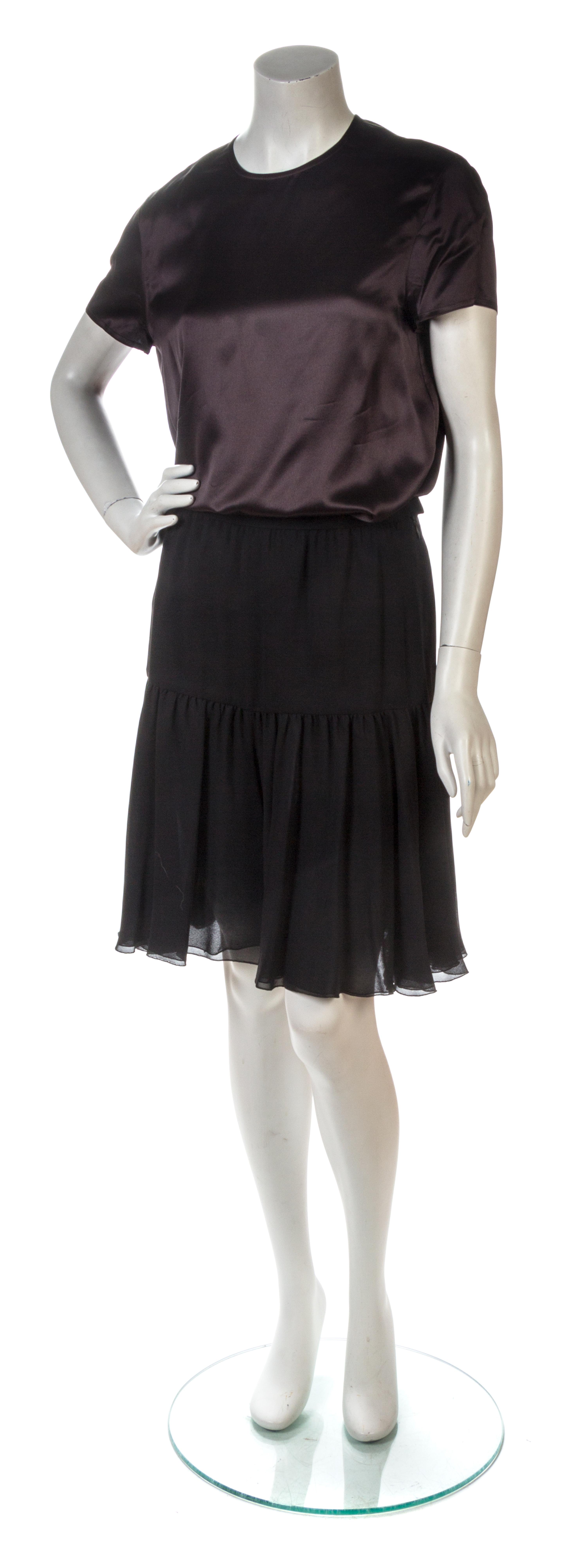 A Chanel Grey Linen Skirt Ensemble,