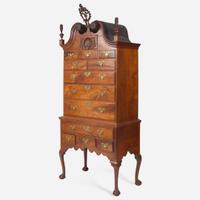 A Chippendale carved walnut high chest of drawers Southeastern Pennsylvania, circa 1770 and later