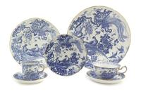 A Royal Crown Derby Porcelain Partial Dinner Service, Diameter of dinner plate 10 1/2 inches.