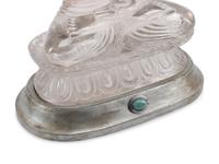 A Large Rock Crystal Seated Figure of Buddha