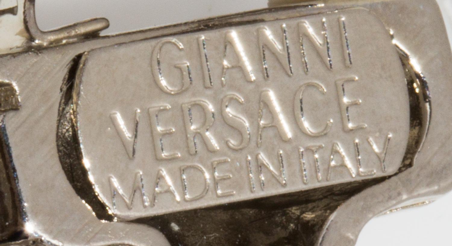 A Pair of Gianni Versace Screw Hoop Earclips,