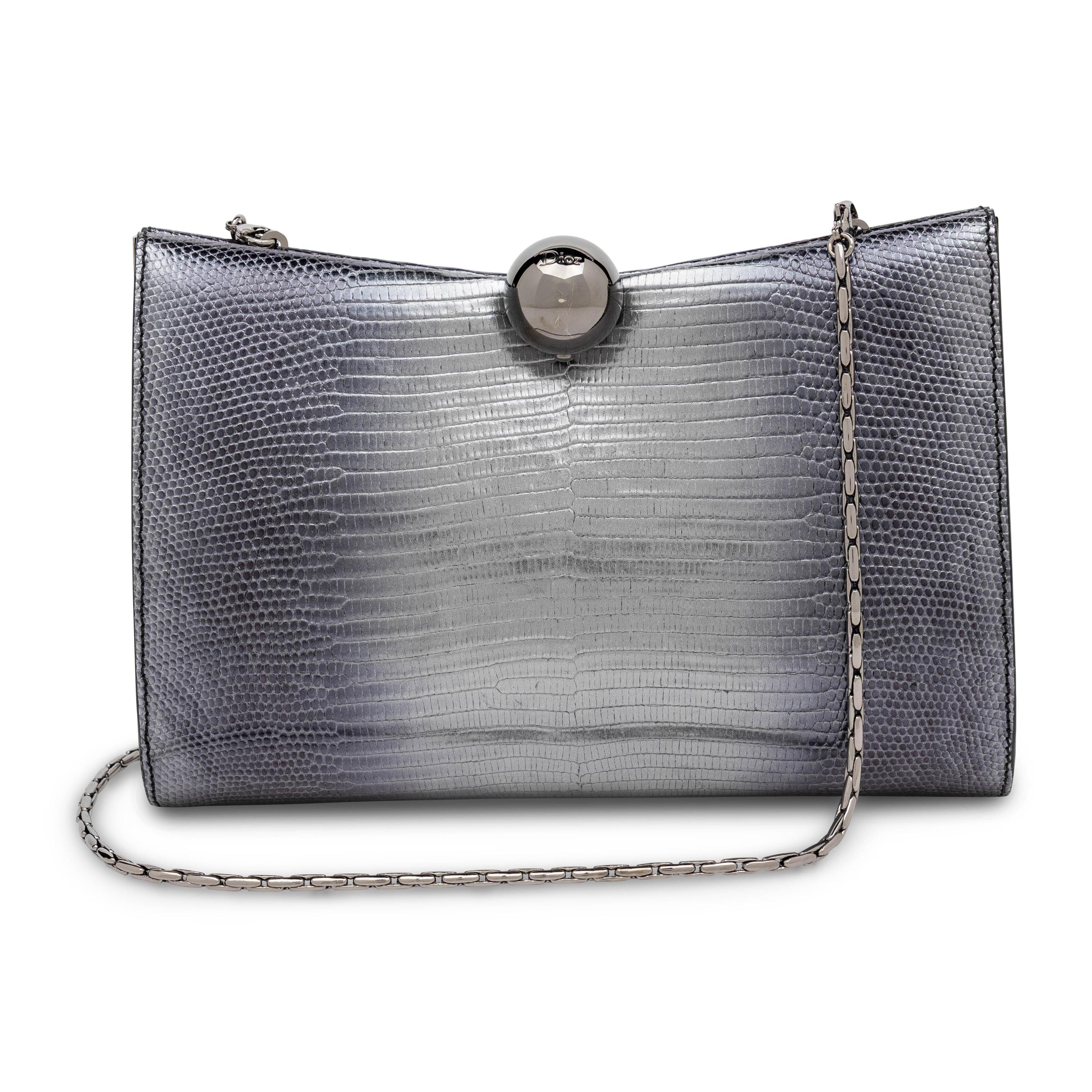 Christian Dior, Metallic Exotic Skin Clutch