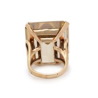 CITRINE AND YELLOW GOLD RING