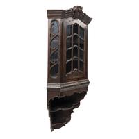 A Dutch Carved Oak Corner Cabinet