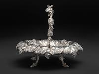 An American Repousse Silver Swing-Handle Basket