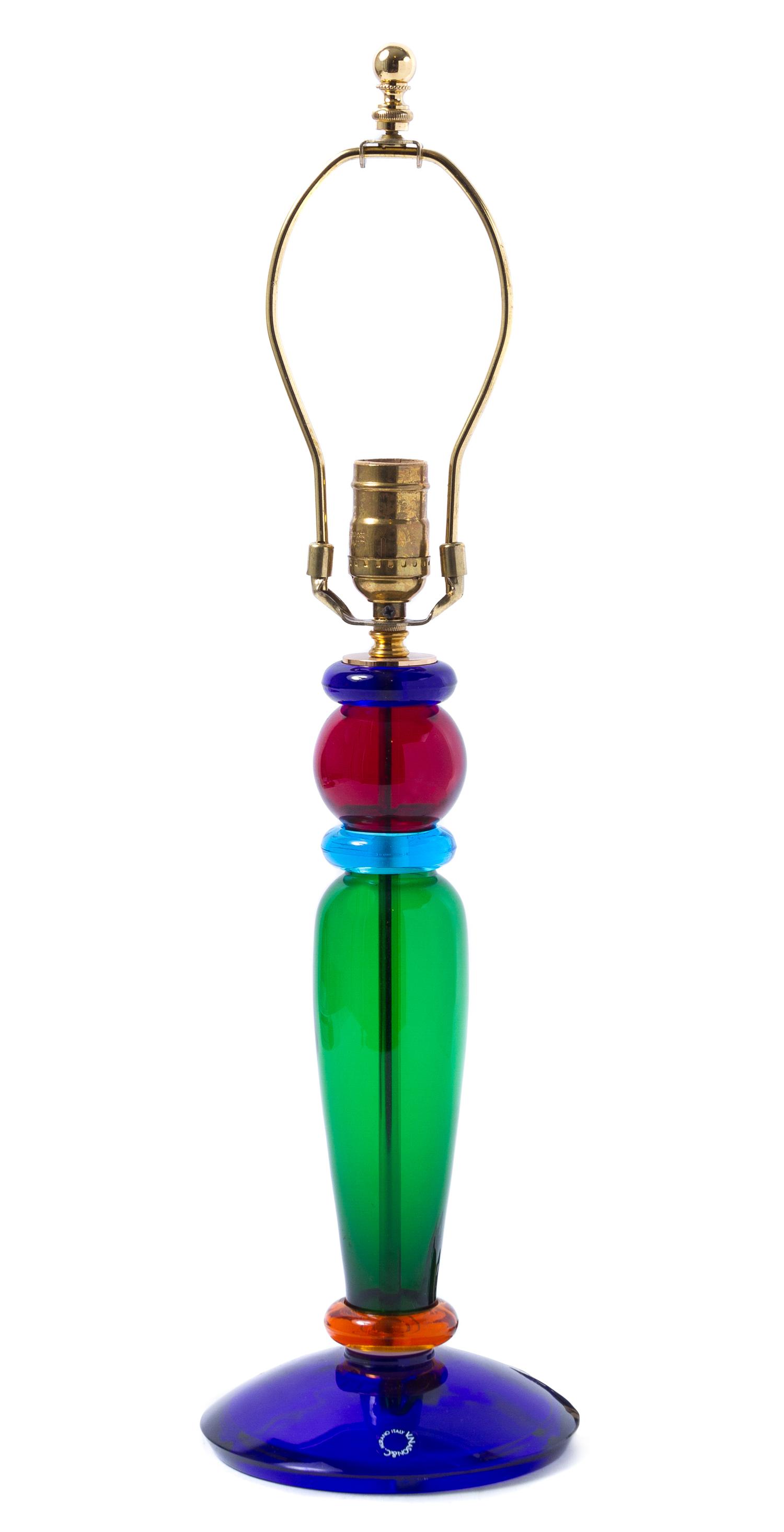 A Murano Glass Lamp Base Height overall 23 3/4 inches. — LATE 20TH CENTURY