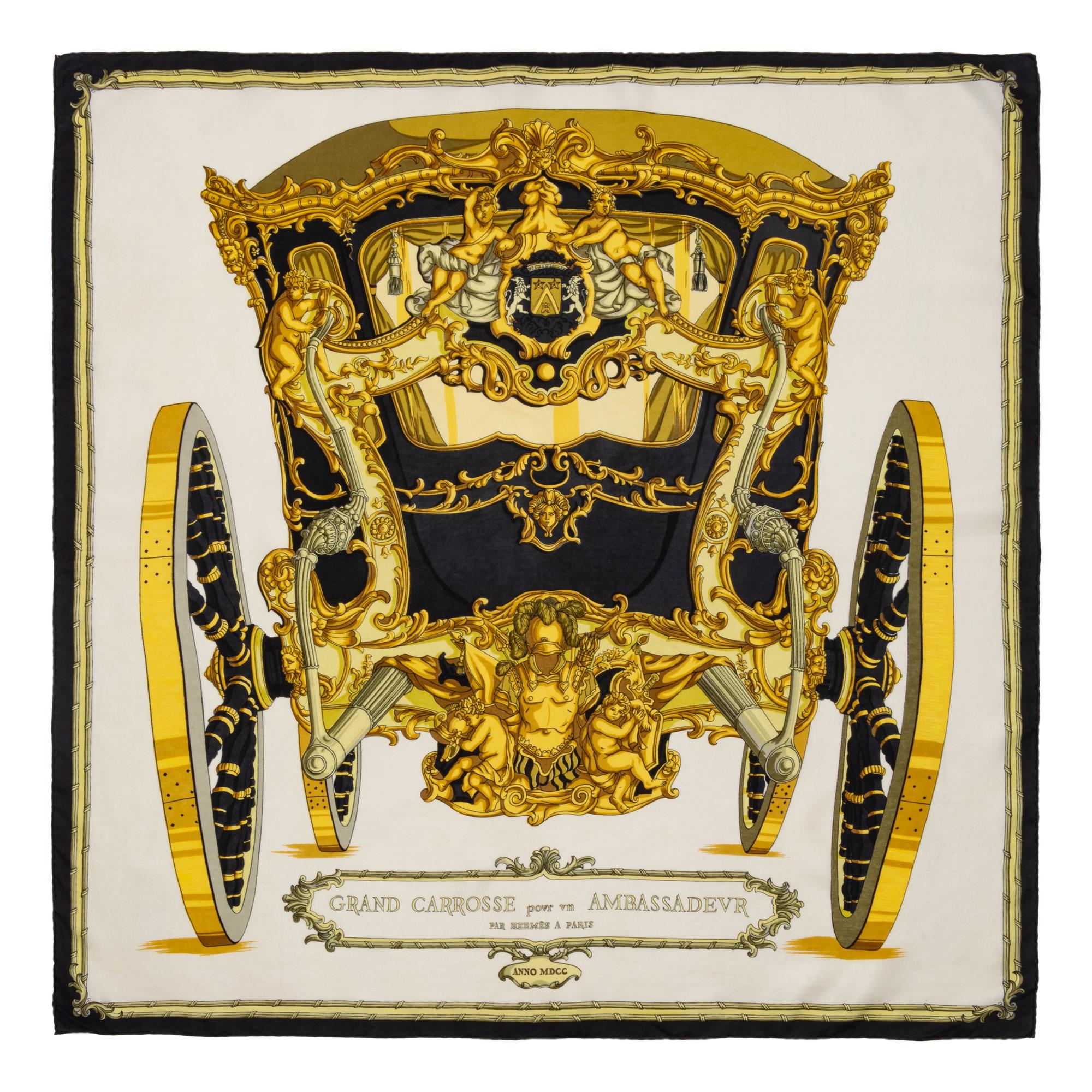 Two Hermès 90cm Silk Scarf, Carré