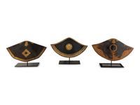 A Set of Three Chinese Straw Hats