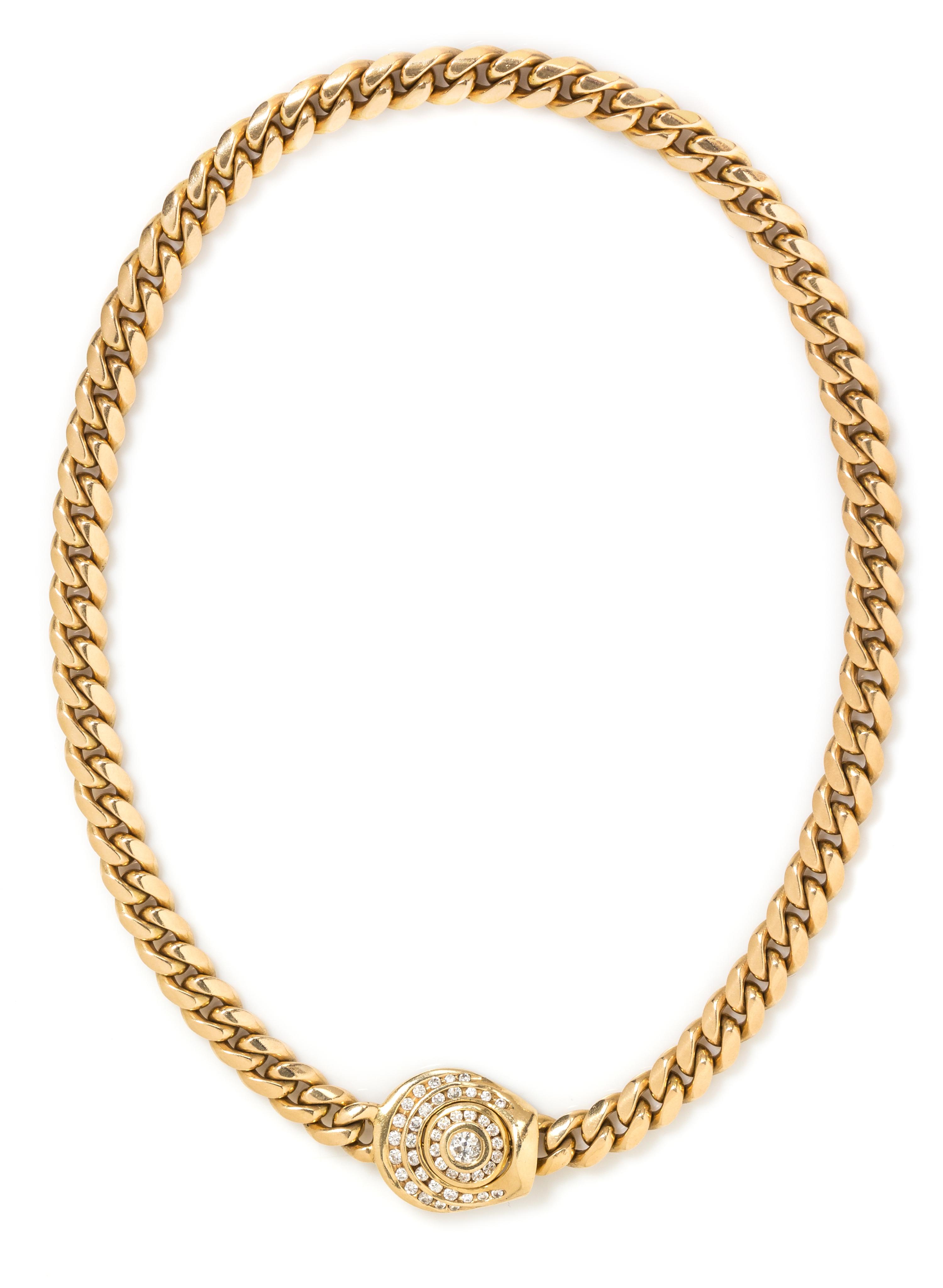 A Yellow Gold and Diamond Necklace, 90.06 dwts.