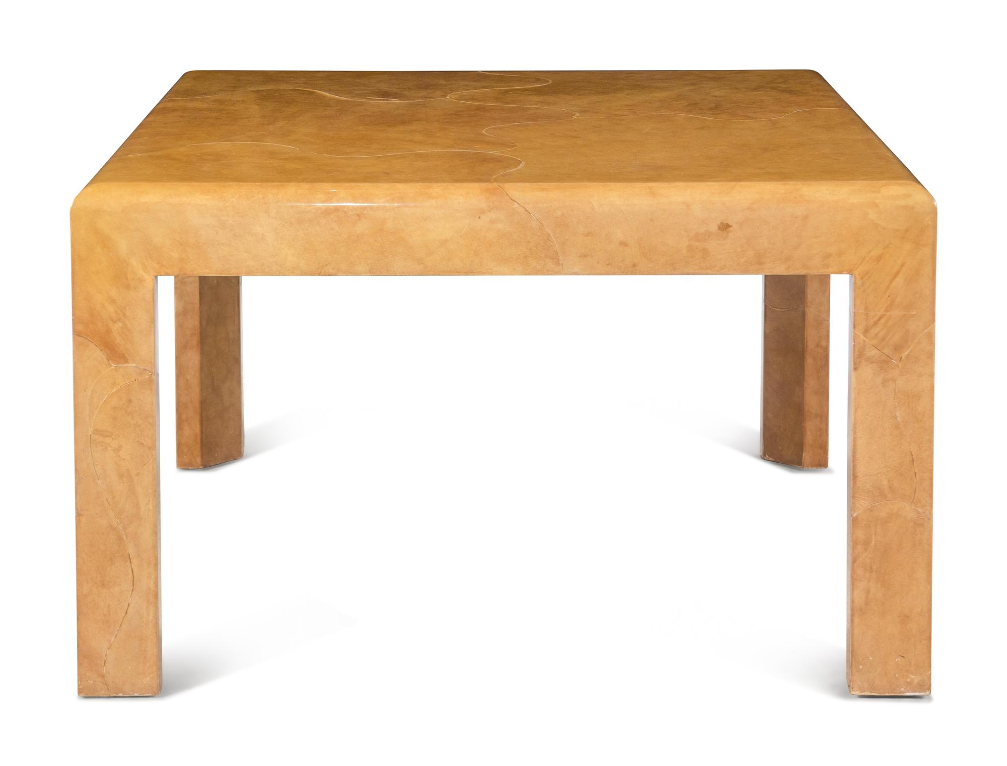 A J. Robert Scott Lacquered Goatskin Table