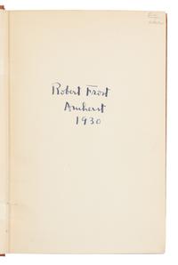 FROST, Robert (1874-1963). Collected Poems of Robert Frost. New York: Henry Holt and Company, 1930.