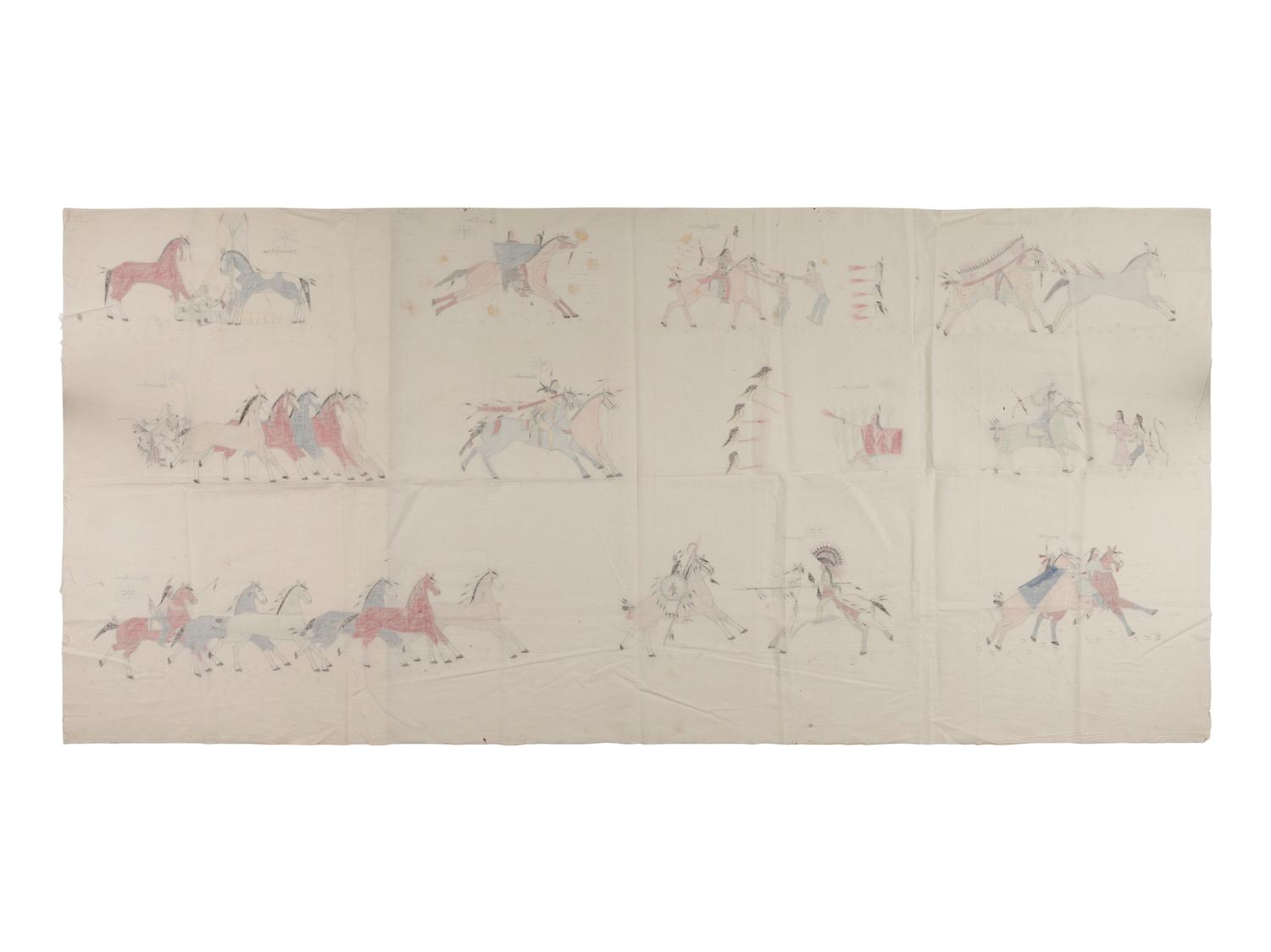 Contemporary Ledger Drawings on Muslin